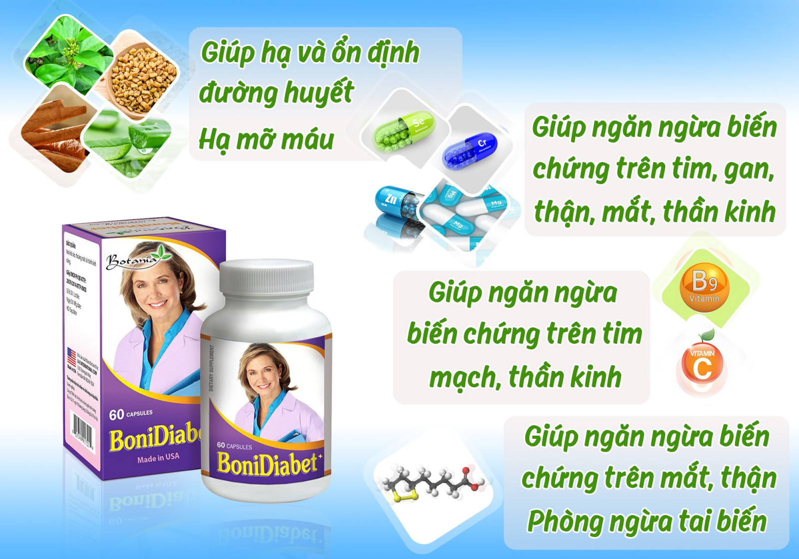 Công thức đột phá của sản phẩm BoniDiabet +