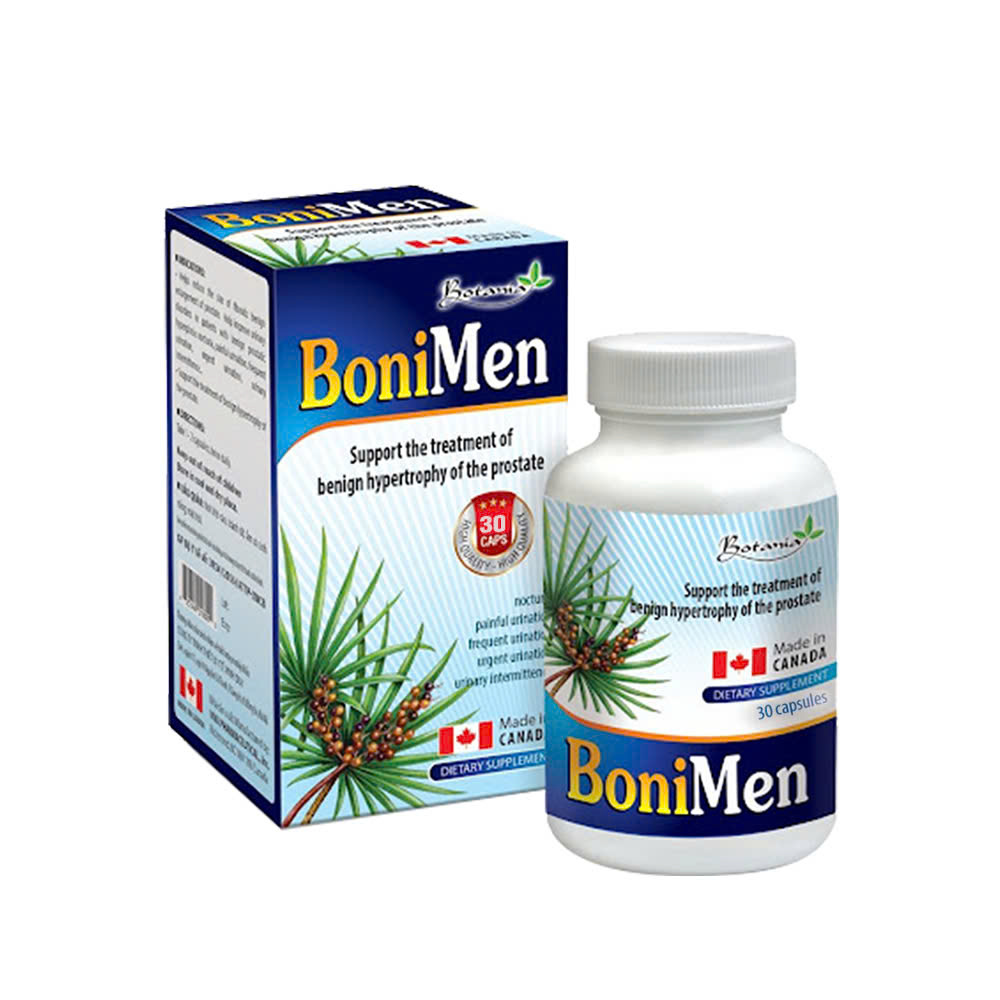 BoniMen (Hộp 30 viên - Nhập khẩu chính hãng Canada) - Viên uống giúp giảm kích thước và triệu chứng phì đại tiền liệt tuyến